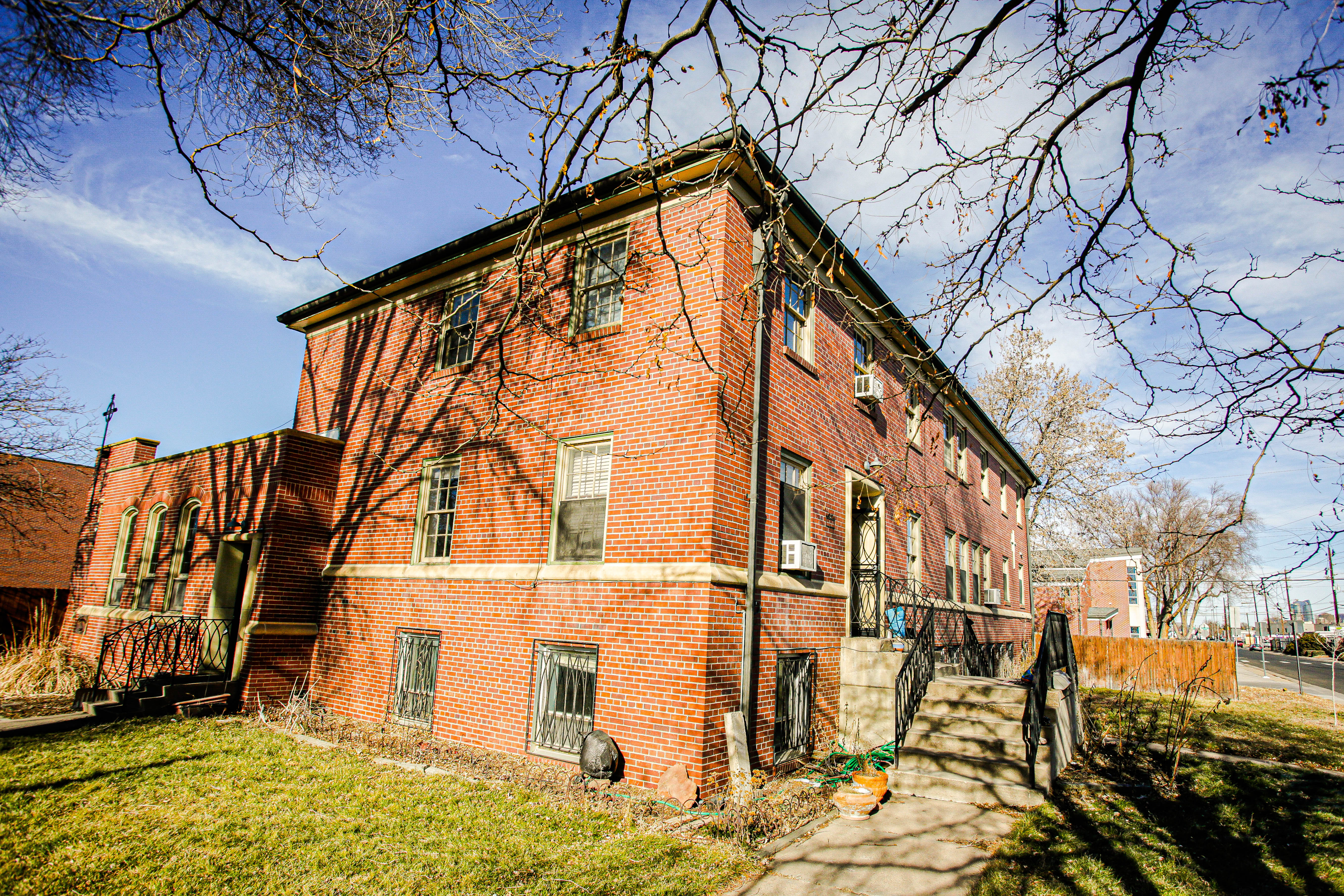 The Nunnery building detail, 375 S Navajo St Denver