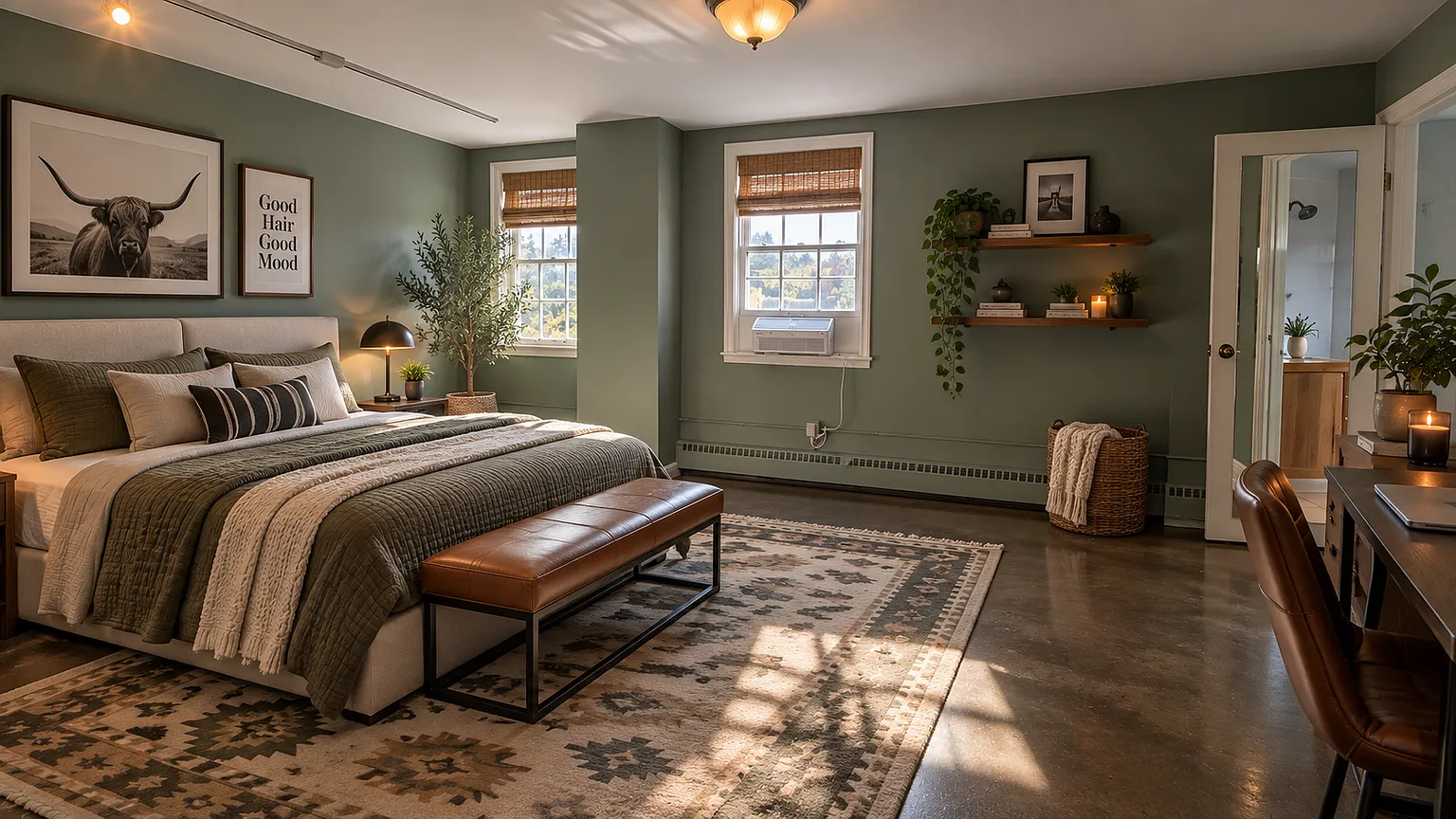 The Nunnery Penthouse Loft — second bedroom with en-suite bath, Denver