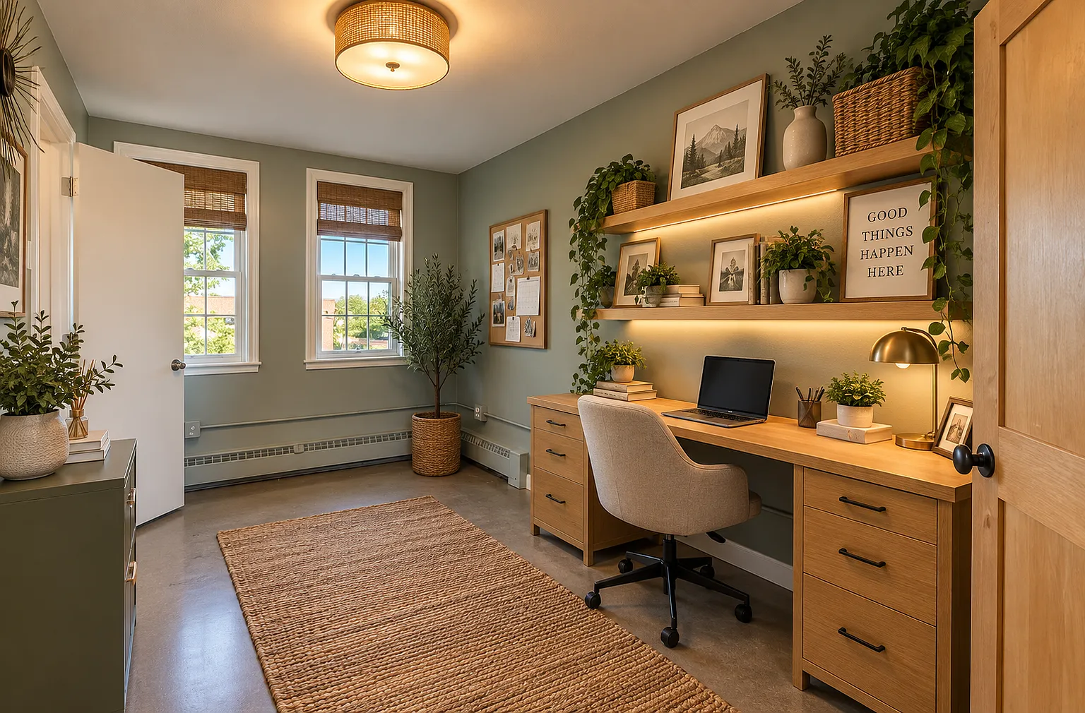 The Nunnery Penthouse Loft — third bedroom set up as a home office, Denver